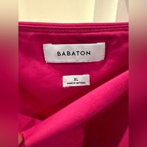 Aritzia Sculpted Squareneck T-shirt Hot Pink